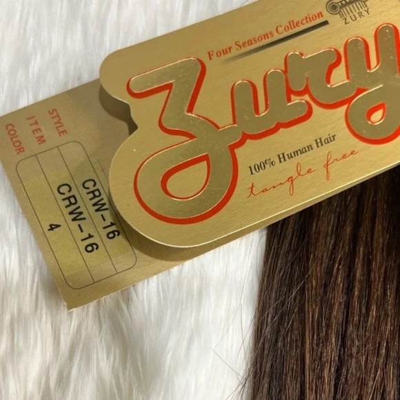 16 In brown #4 100% Human hair Extensions in Straight Hair - Micro yaki Perm - Picture 2 of 5